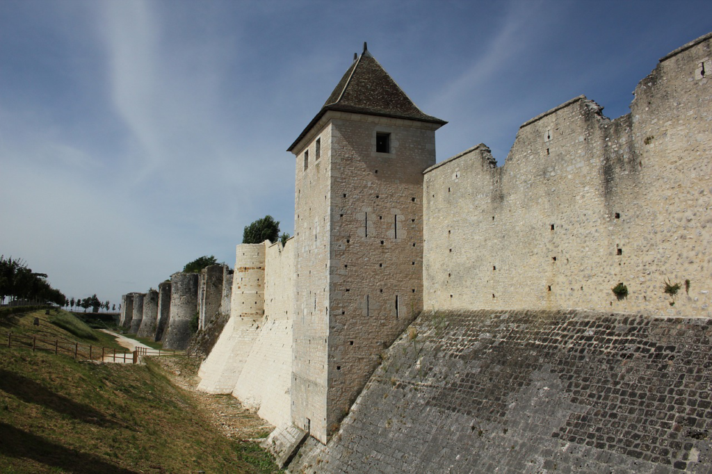 Provins fortified walls of the city