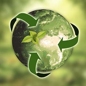 green globe reduce, reuse, recycle
