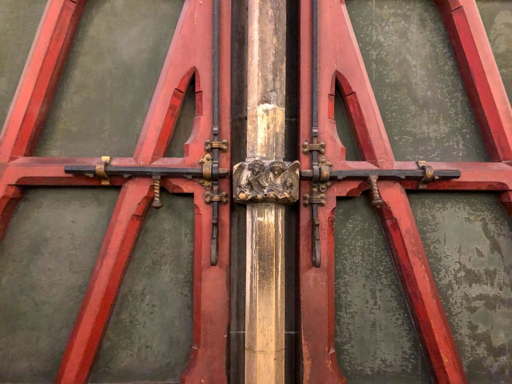 Sainte-Chapelle door locks on the interior